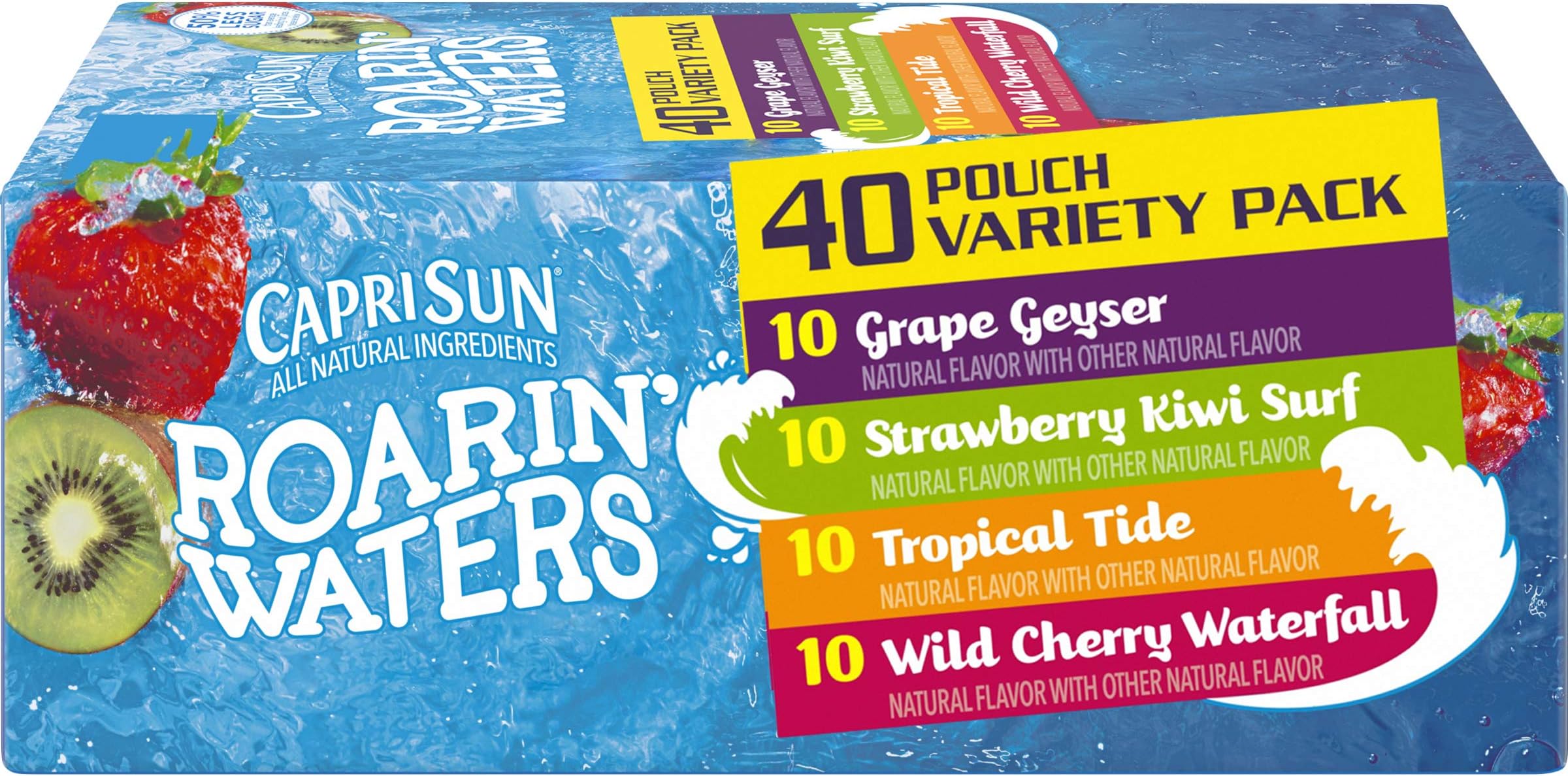 Capri Sun Roaring Waters Juice Box, 60 Ounce - 40 count