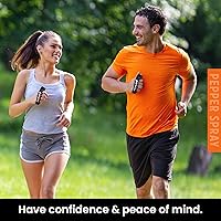 Vista 3 de UDAP Pepper Power Jogger Fogger Hot OC Compact Self Defense Pepper Spray with Holster for Women, Men, and Runners, Powerful Blast