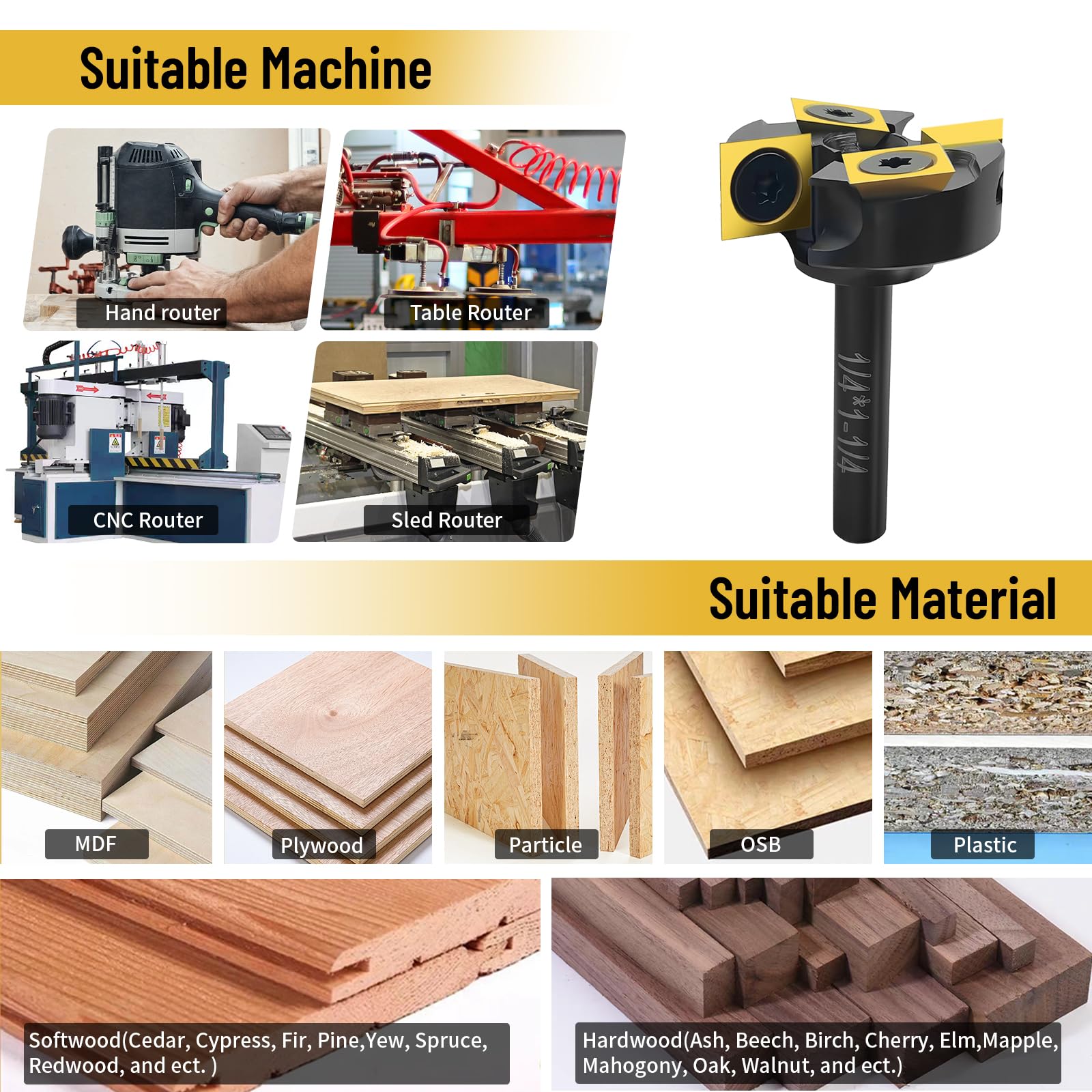 Slab Flattening Router Bit - CNC & Woodworking -6