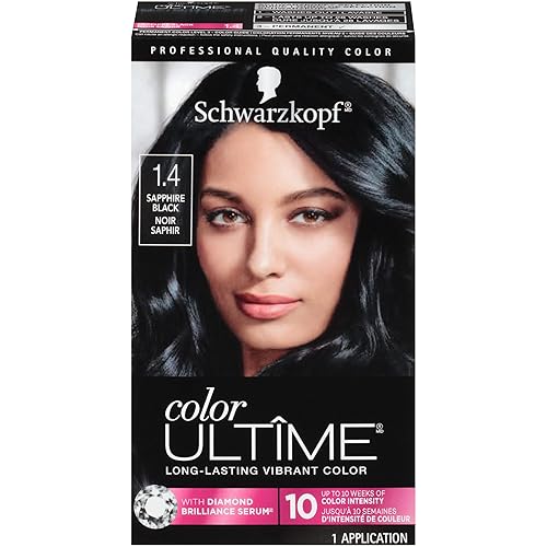 Schwarzkopf Color Ultime 1.4 Sapphire Black Hair Dye, Permanent Intense
