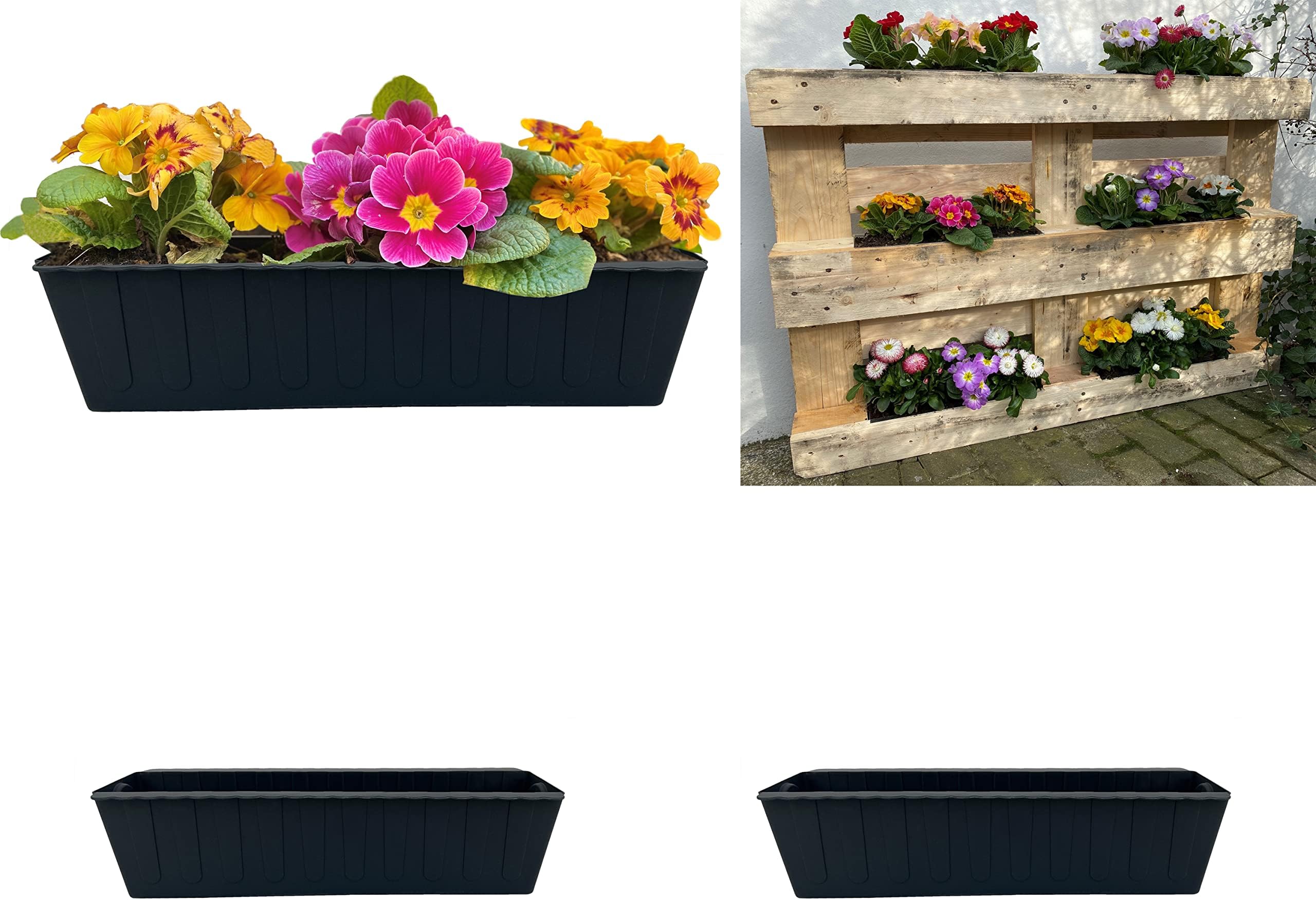 UNUS Garden Blumenkasten Set Balkonkasten Einsatz passend für