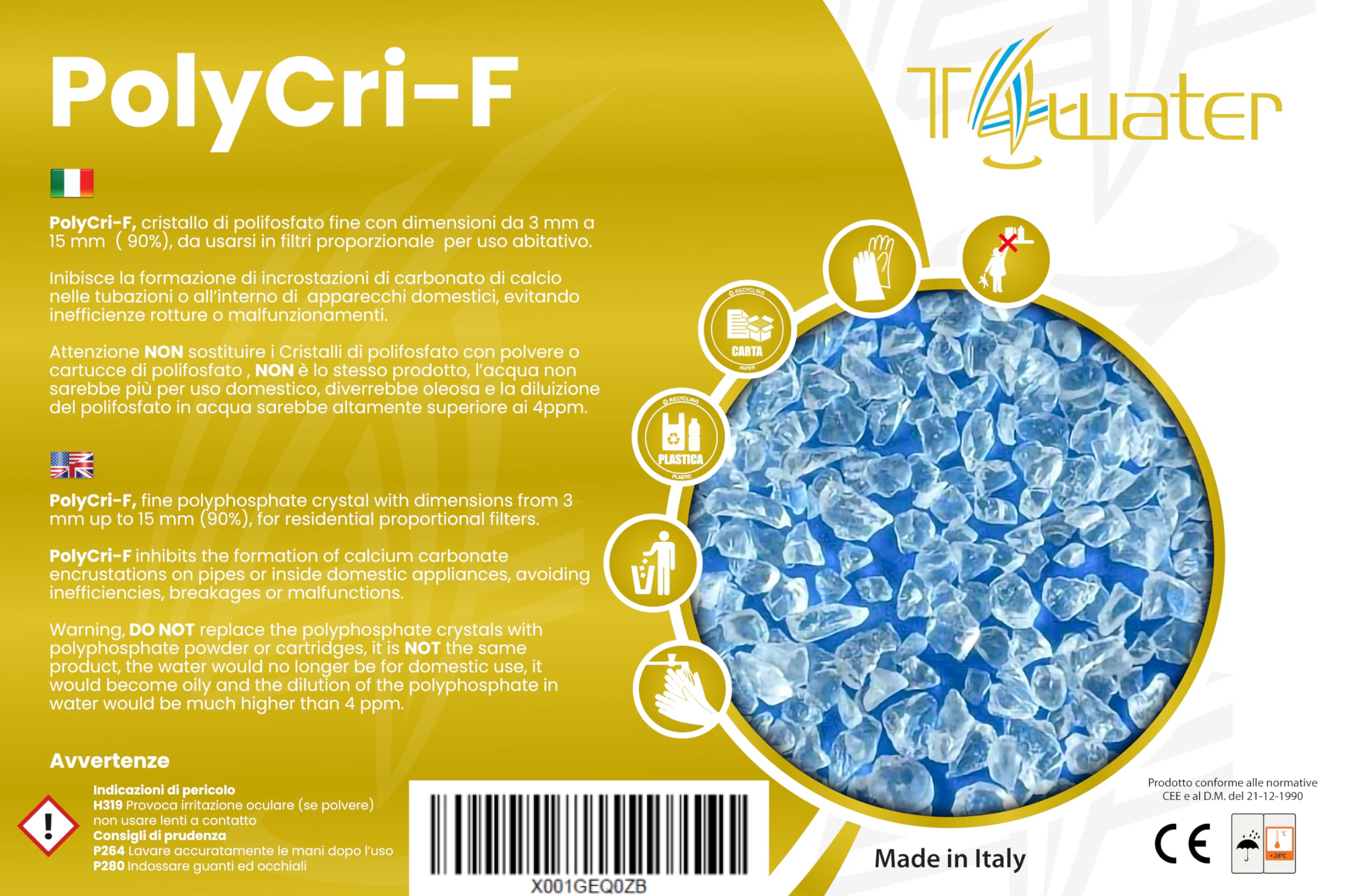 Cristaux De Polyphosphate 1 Kg – Pour Filtre Anti-calcaire, Qualité Alimentaire, Taille 3-15 Mm - 11