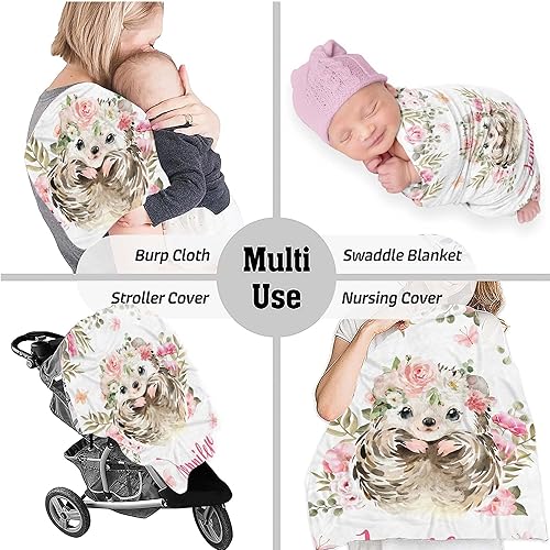 Miniatura 8 de Manta de erizo personalizada, manta de erizo rosa, manta de erizo, mantas de erizo, erizo de guardería, erizo infantil, forro polar de erizo, ropa