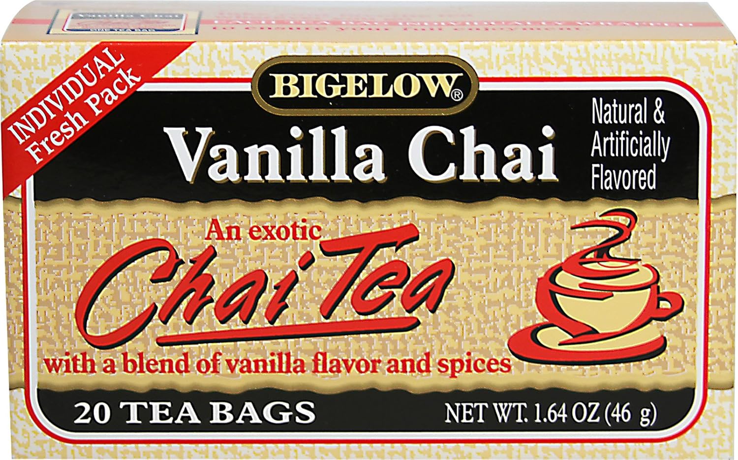 Bigelow Tea Black Tea Vanilla Chai 20 Tea Bags2 Grocery