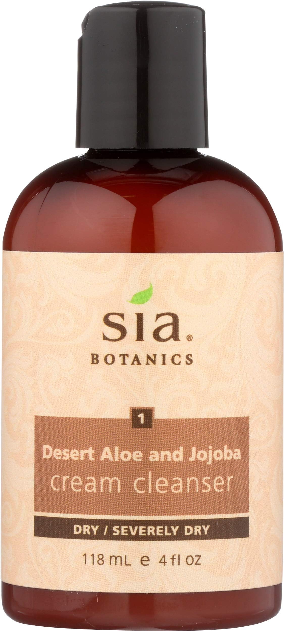 SIA BOTANICS Desert Aloe and Jojoba Cream Cleanser, 4 FZ