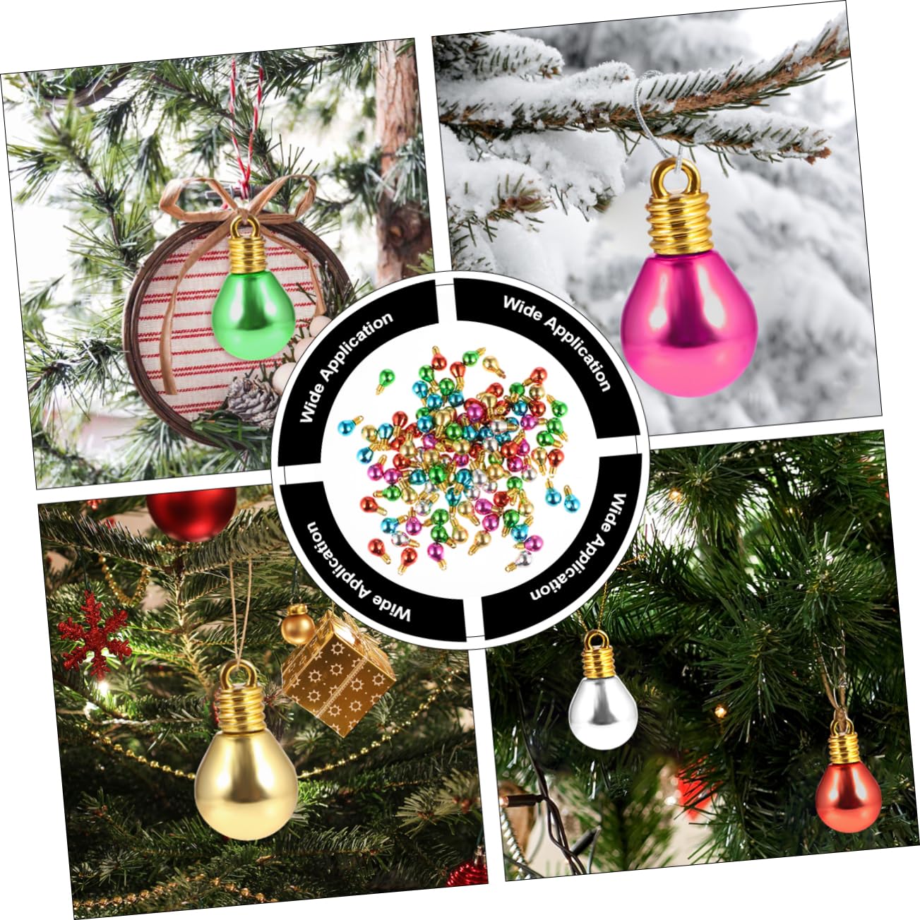 100piezas Decoración De Bombillas Redondas Diy Accesorios Creativos De Cuentas De Bricolaje Cuentas De Plástico Para Hacer Joyas Material Hecho Mano Suministros Para Manualidades d