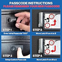 Vista 9 de Caja de seguridad para buzón de pared con bloqueo para negocios, caja de seguridad resistente de 0.047 in con código, caja de bloqueo vertical a