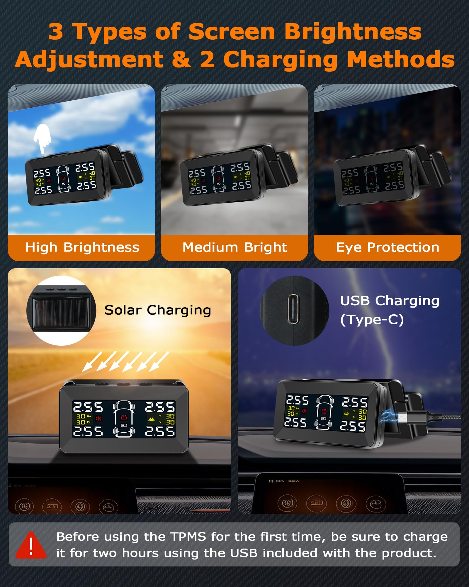 Airpuxem TPMS H10 – Sistema Di Monitoraggio Pressione Pneumatici Con Solar E Sensori Esterni