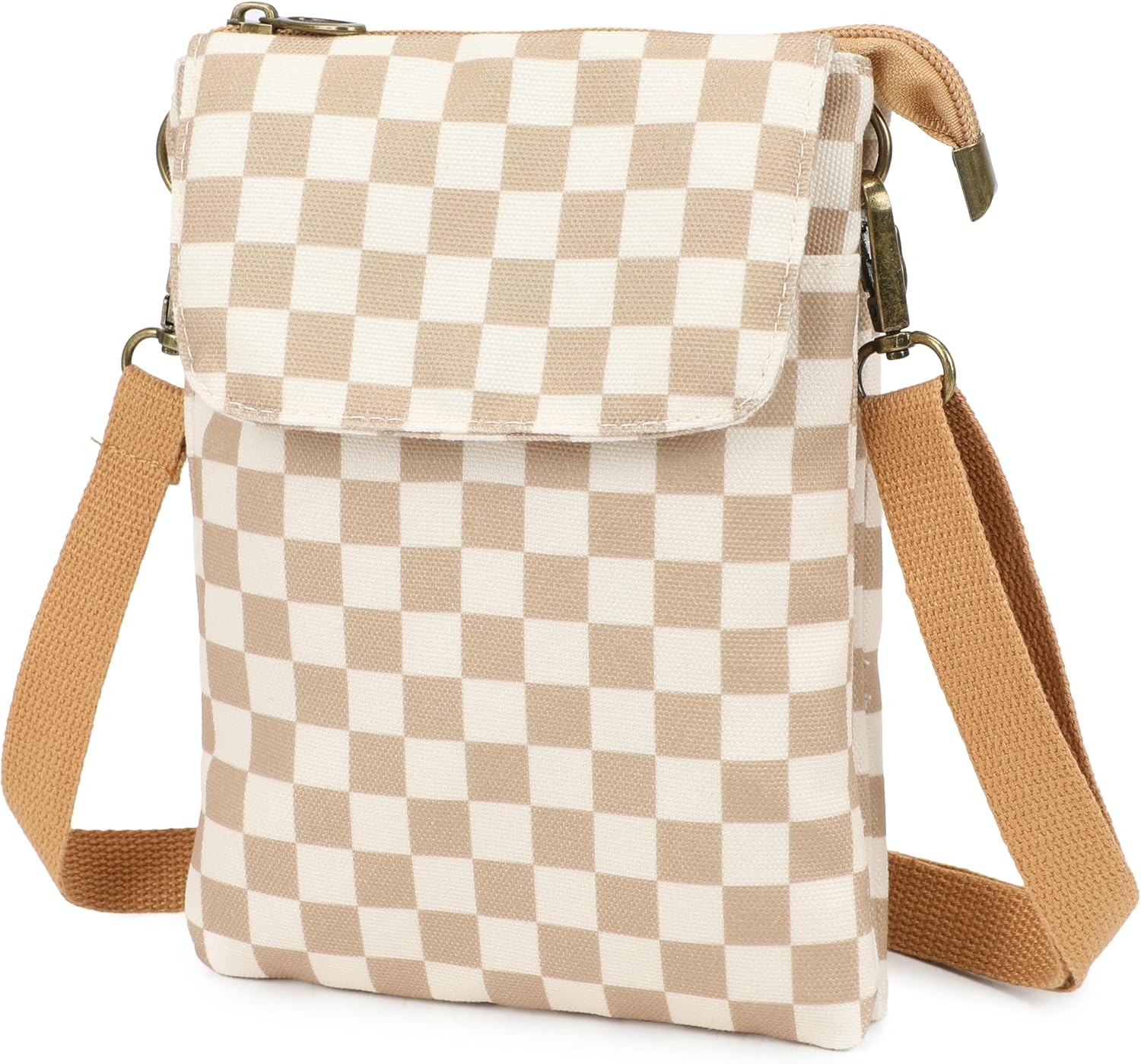 Canvas Beige Checkerboard