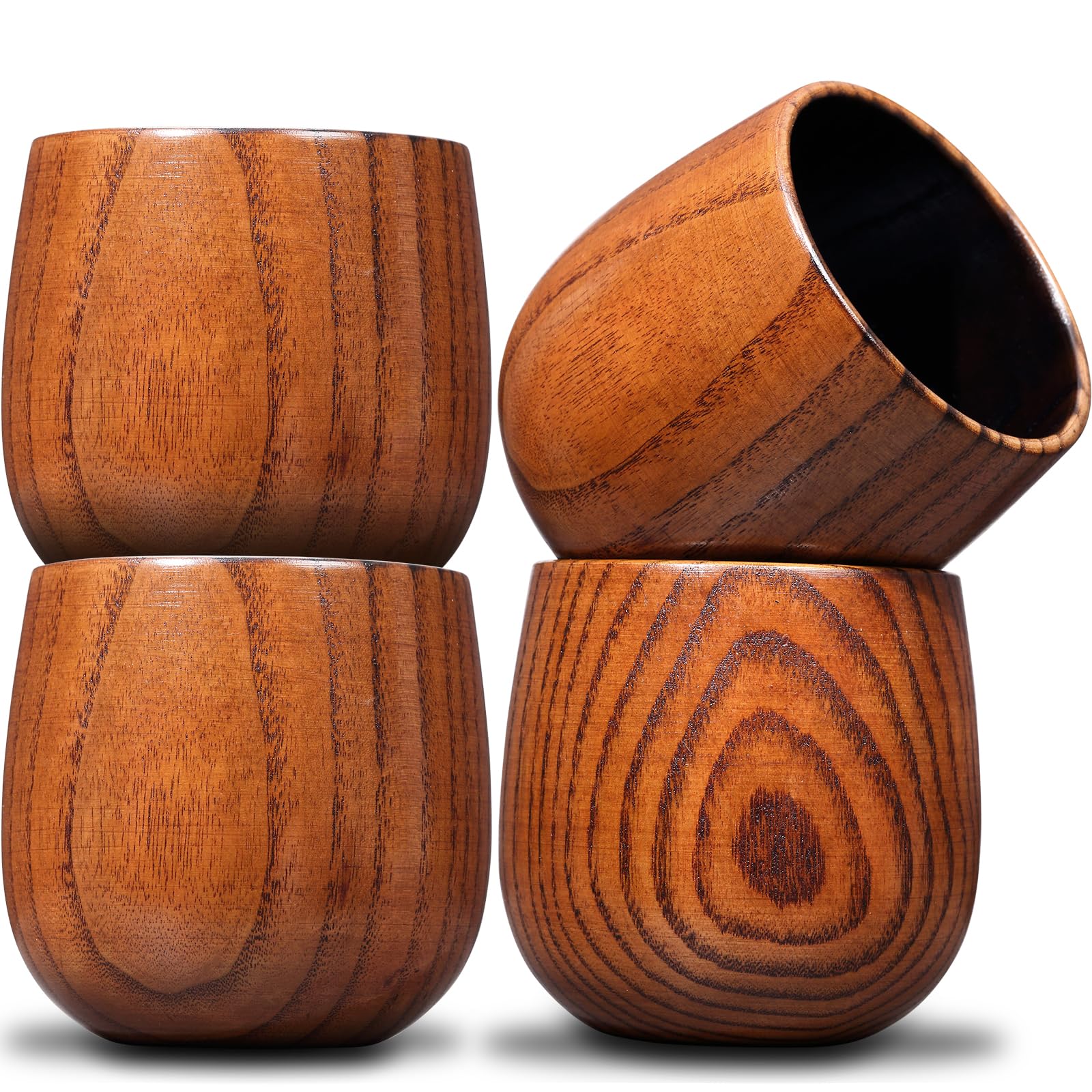 Verre à bourbon original en bois carbonisé, 325 ml, verres à whisky faits à la main pour homme, verre à whisky unique incassable à l'ancienne pour papa, mari ou amateur de bourbon