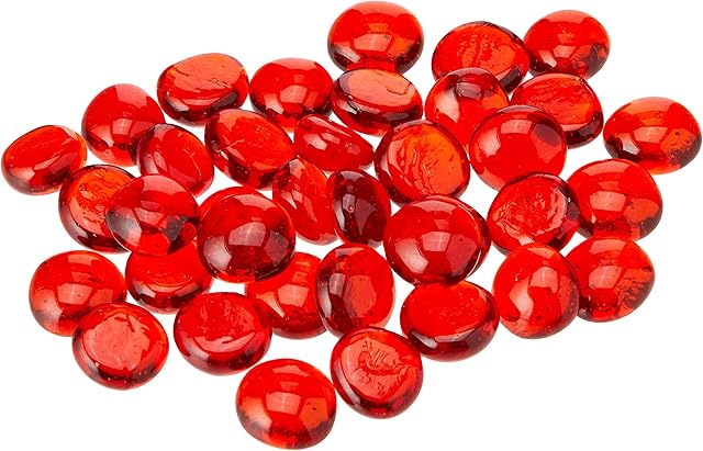 EFCO Glass nuggets 13-15mm red, 10 x 10 x 5 cm