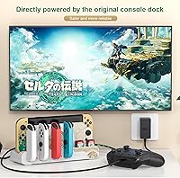 Vista 7 de Base de carga para controlador de interruptor compatible con Nintendo Switch OLED-The Legend of Zelda Tears of The Kingdom Edition y Switch