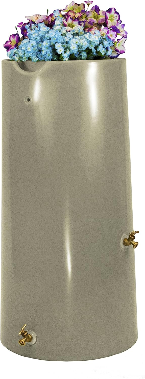 Good Ideas IMP-R50-MAR Impressions Reflections Rain Saver Rain Barrel, 50 Gallon, Marsala