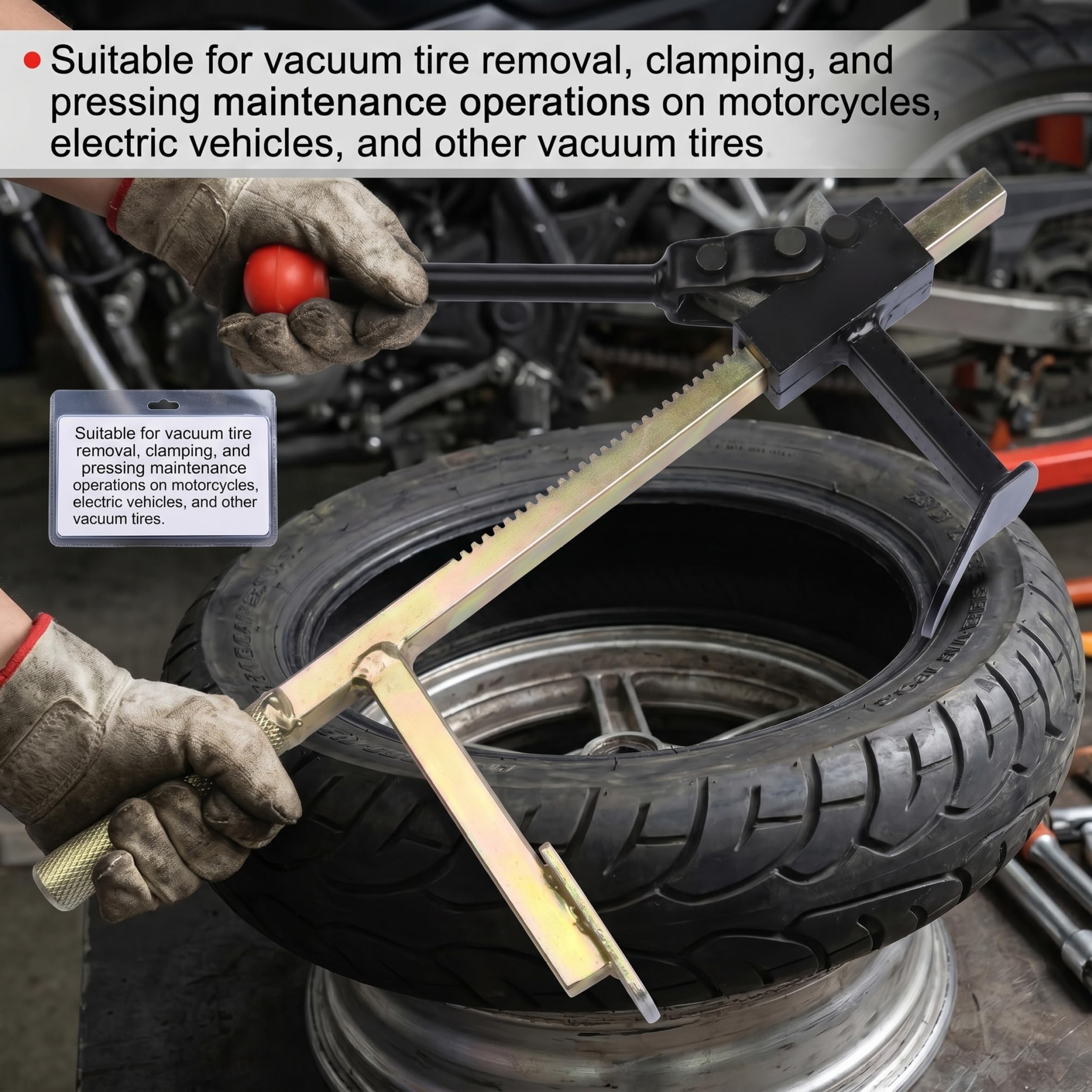 Smontagomme manuale per risparmiare tempo smontagomme per con impugnatura antiscivolo per ebike auto manutenzione manuale per attrezzo portatile per pne