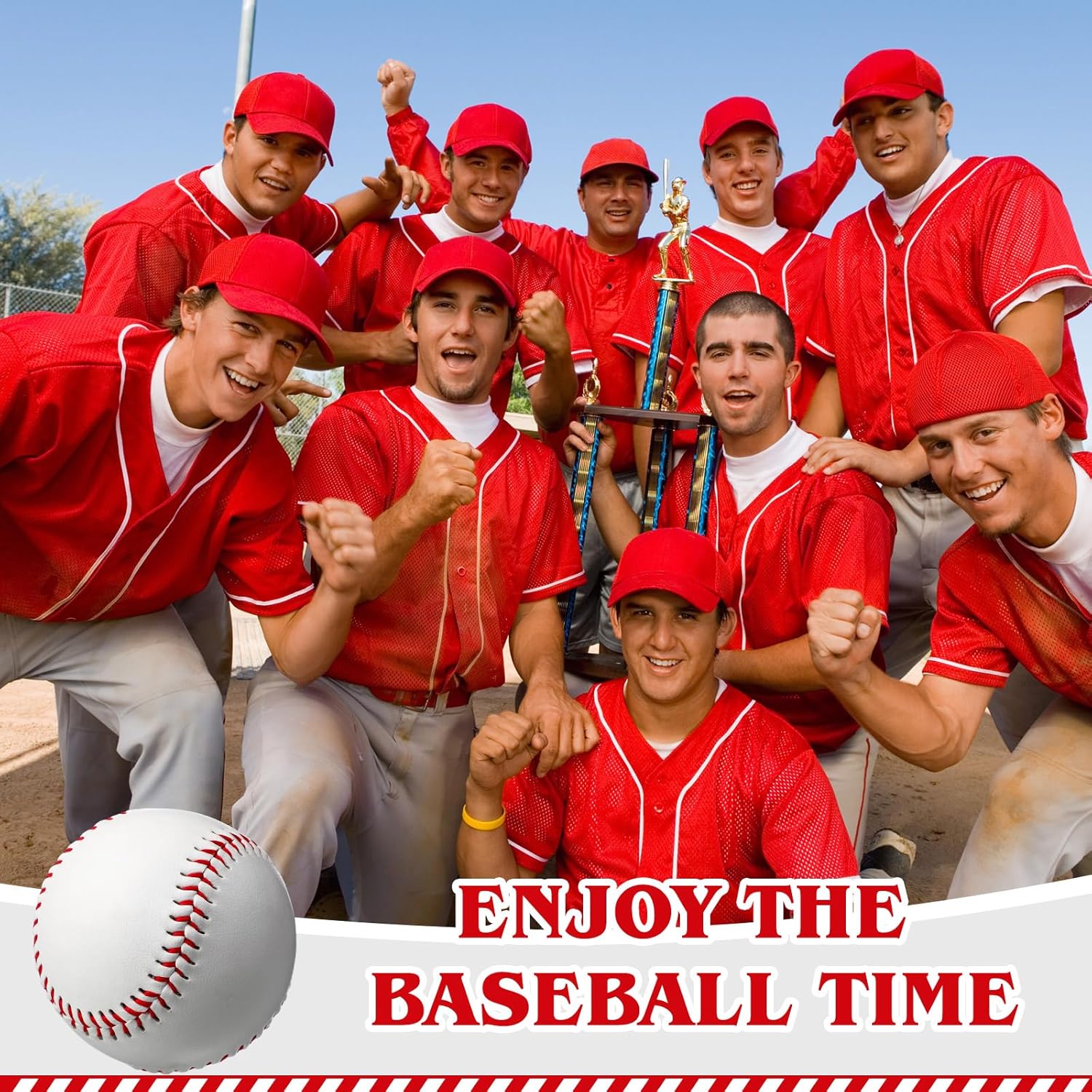 Lewtemi 24 Packs Baseball Balls Bulk with 5-Gallon Ball Bucket Official Size Baseballs Leather Cover for Youth Adult Game Practice Training School League Play