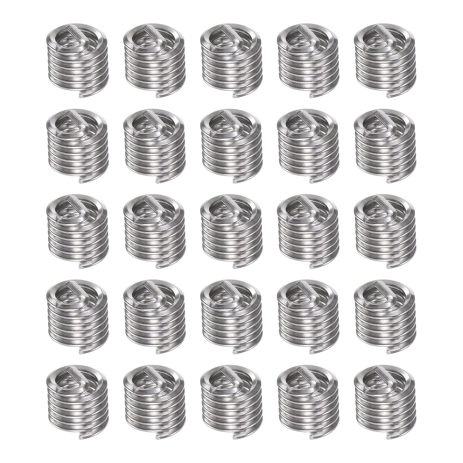 HARFINGTON 25pcs Threaded Inserts 2-56 UNC 2.0D (4.4mm) Helical 304 ...