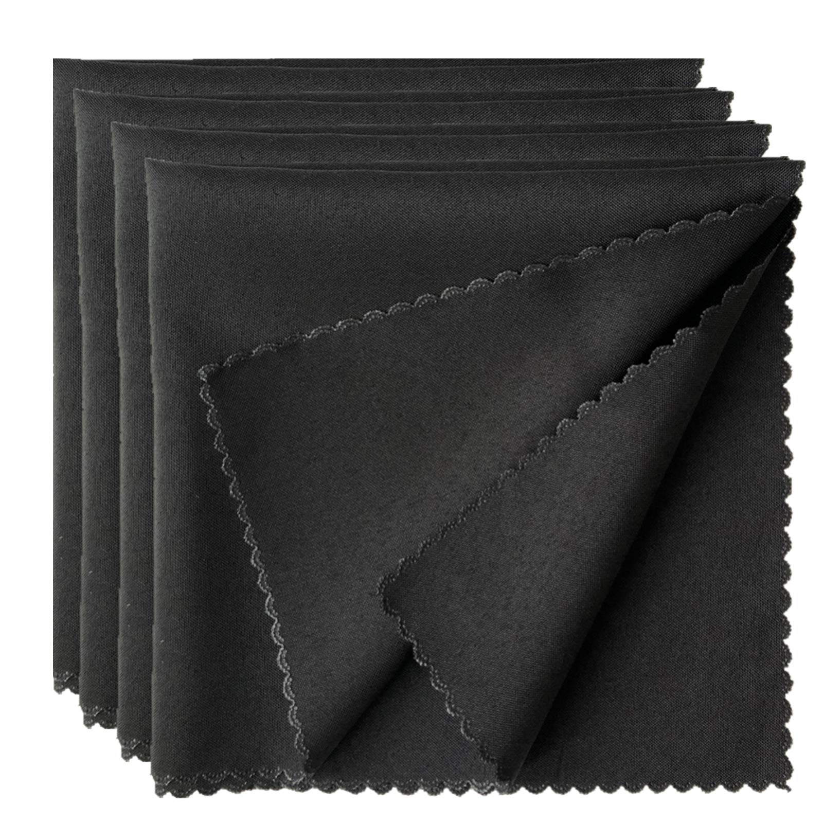 Aisszhao Black Cloth Napkins Black Napkins Cloth-Table Napkin Dinner Cloth Napkins Dinner Napkins Durable Hotel Quality Table Cloth,Christmas Dining Decoration For Home,Wedding,Hotel,Banquet Parties,Xmas Events