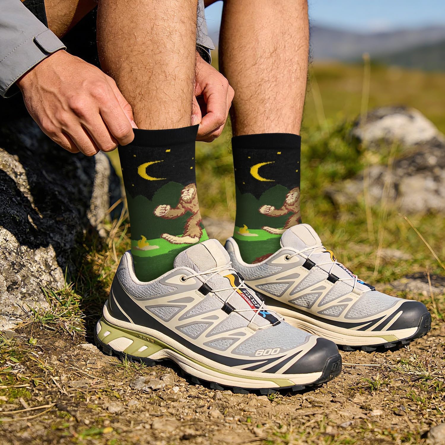 Funny Socks Novelty Gift for Men Gaming Hunting Fishing Gifts for Dad Grandpa Gaming Stuff for Gamer - Image 2