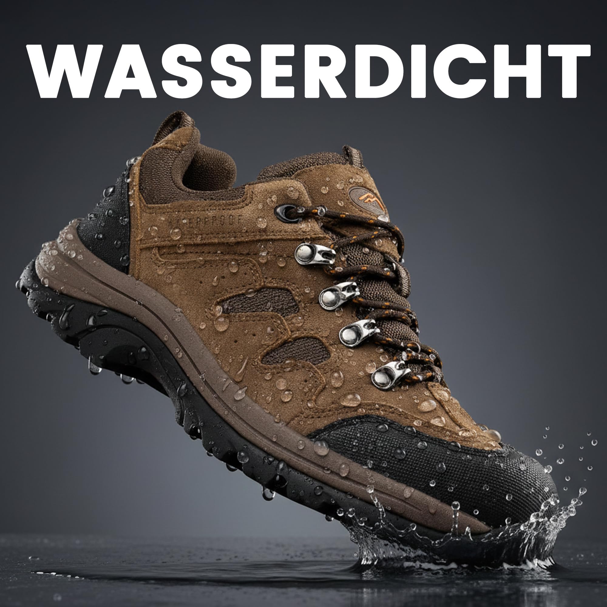 CC-Los Herren Wanderschuhe Wasserdicht | Leichte Wildleder Trekking Outdoorschuhe Atmungsaktive Walkingschuhe | EU Größe 40-48