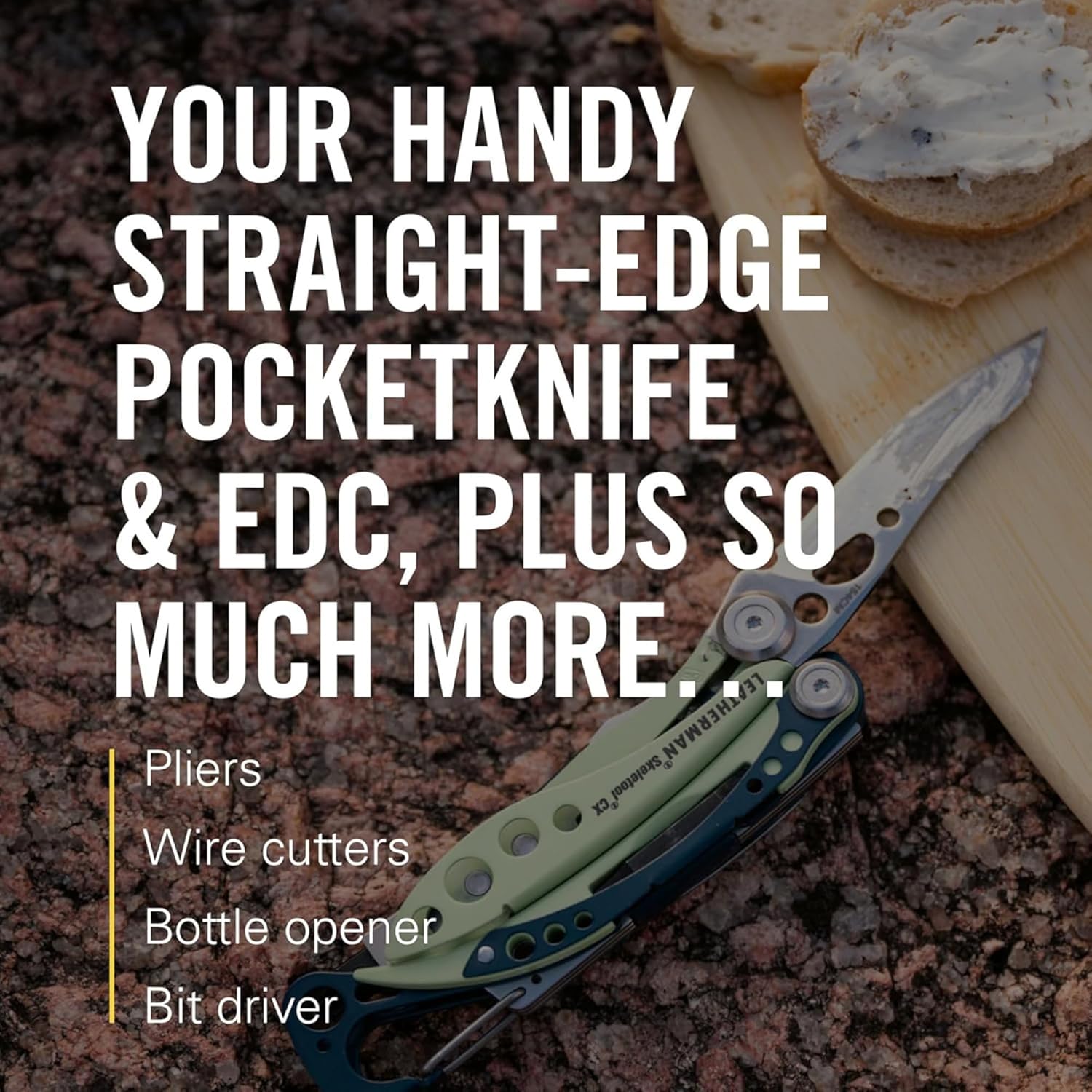 Leatherman Skeletool CX Multi-Tool with 7 Tools Including Pliers, Wire Cutter and Knife for Outdoor Activities and Camping, Stainless Steel, Paradise