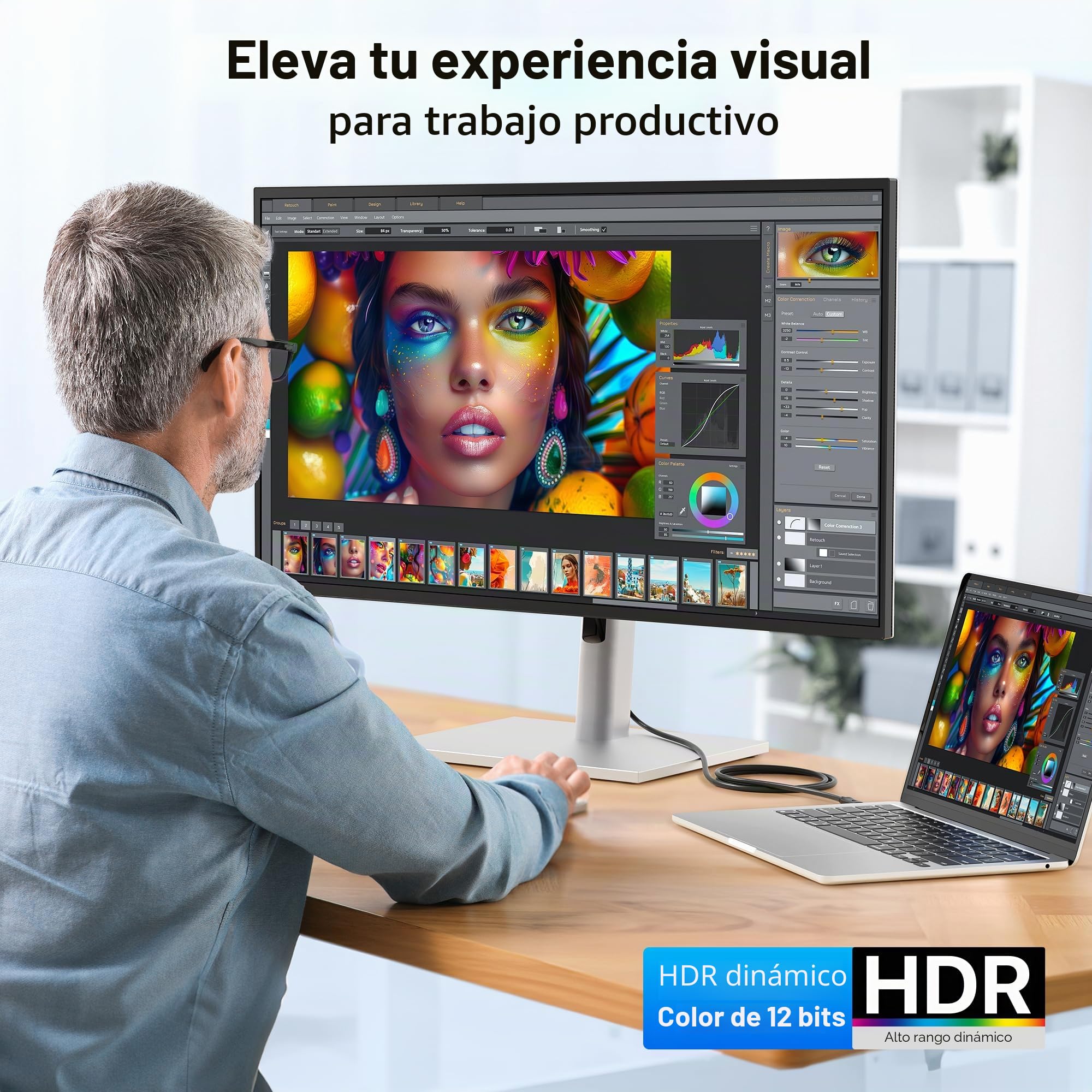 Cable Matters [Certificado VESA] 40Gbps Cable USB-C a, 2m, Negro | 8K@120Hz / 4K@480Hz, cable Thunderbolt 4 a DisplayPort DP40, negro; no compatible con monitores USB-C portátiles