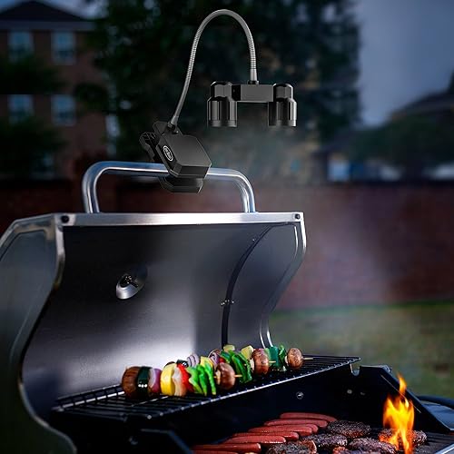 Miniatura 5 de Luz de parrilla – Luz LED de abrazadera magnética con brazo de cuello de cisne flexible para parrillas, ahumadores o planchas – Regalos para la