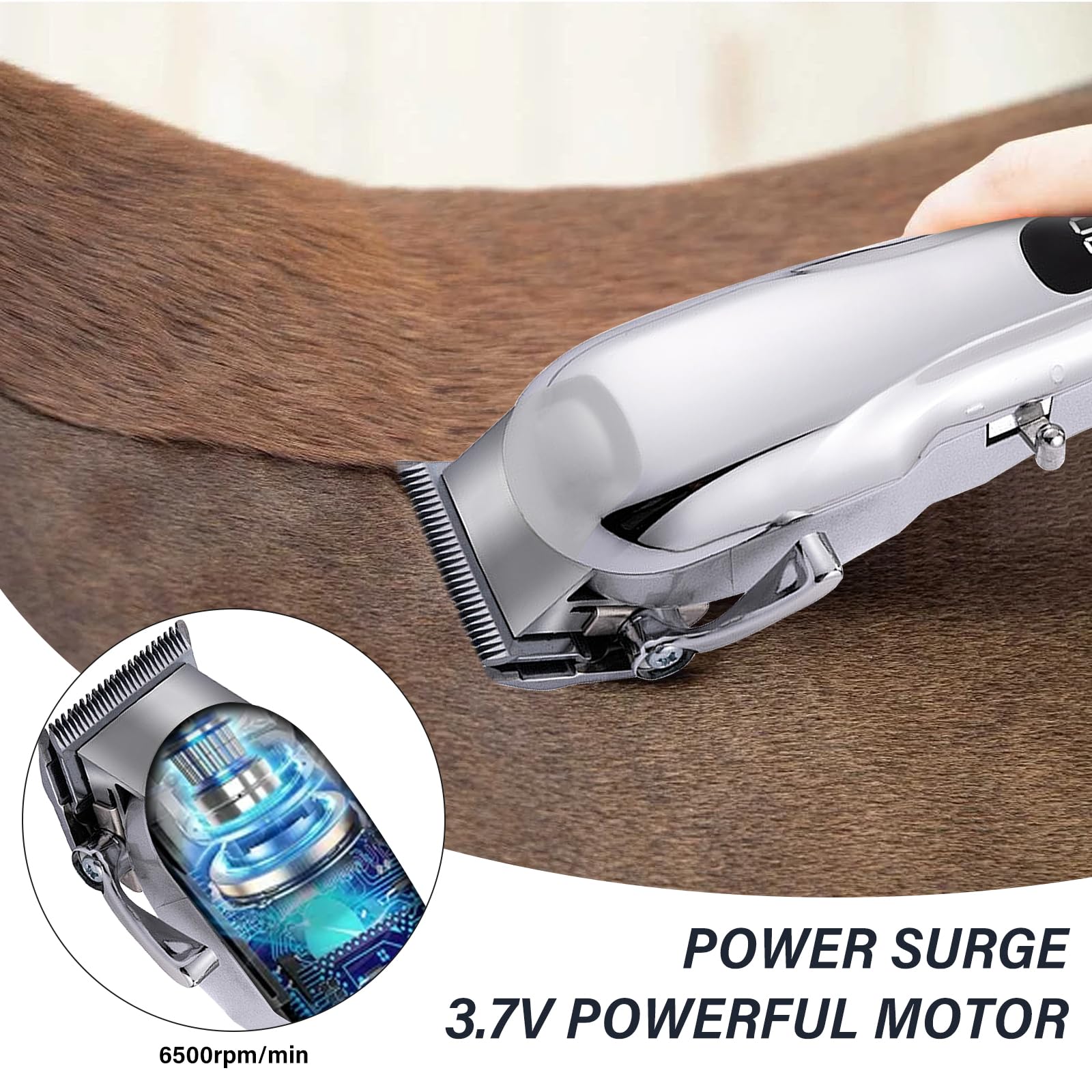 Tondeuse Chevaux Sans Fil, Tondeuse Cheval Rechargeable pour Crinière Épaisse