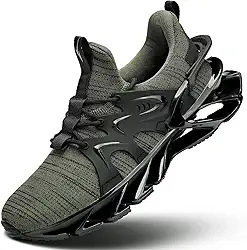 Tênis de corrida masculino, moderno, com lâmina respirável, antiderrapante, para caminhada, academia, esporte, atlético