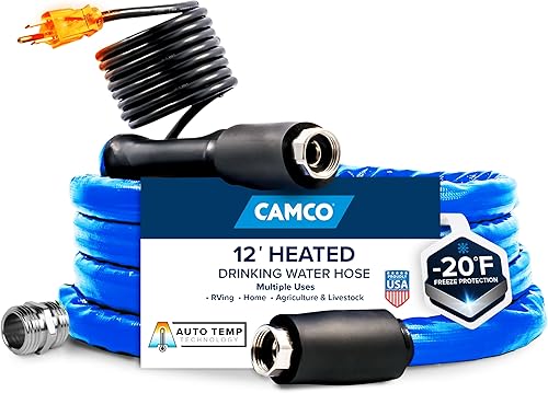Miniatura 9 de Camco - Manguera de agua calentada de 50 pies para RV - Protección contra congelamiento de la línea de agua hasta -40°F/C - Incluye termostato