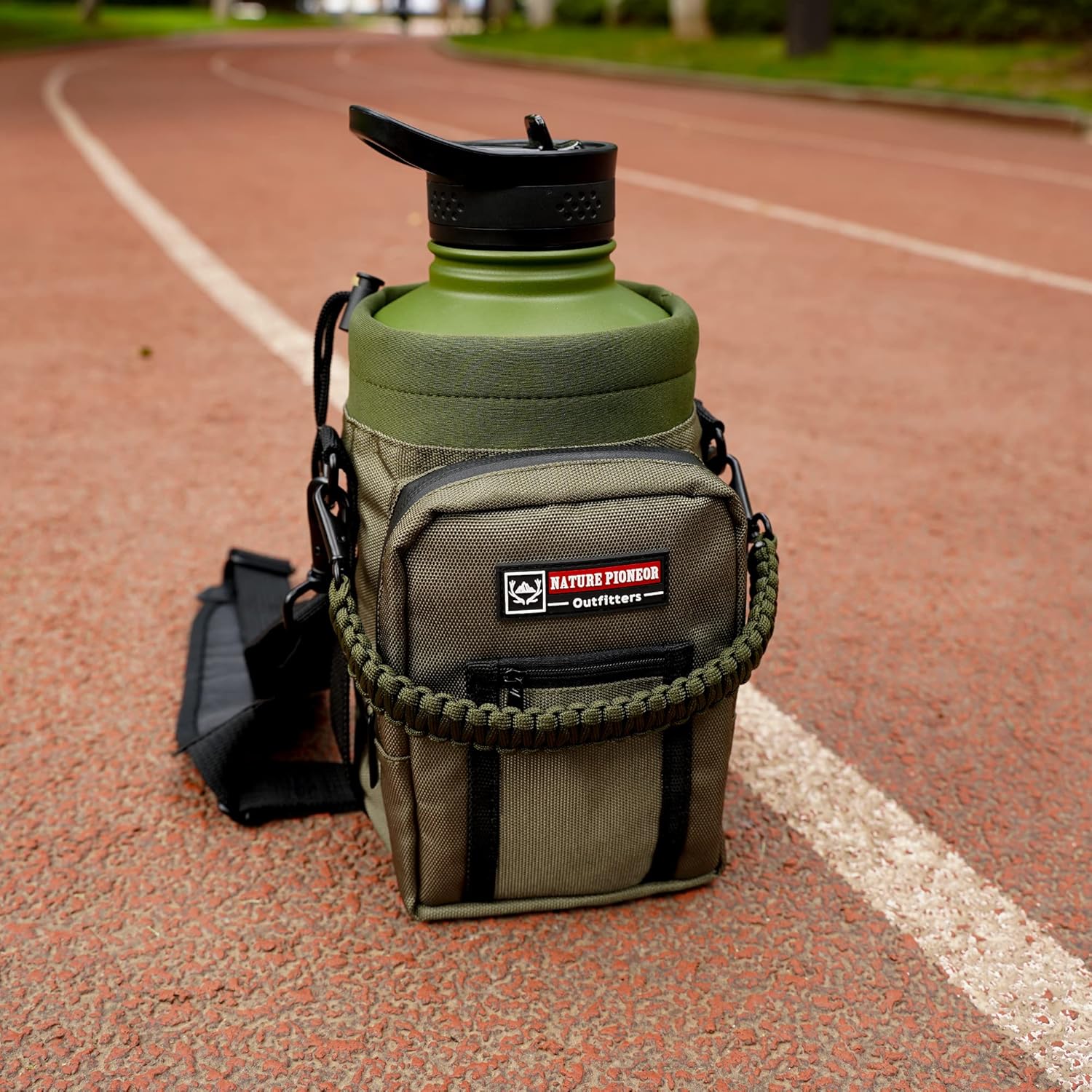 NATURE PIONEOR Insulated Water Bottles with Straw - 64oz Stainless Steel Vacuum Bottle with Holder/Carrier/Sleeve - Reusable 18/8 Food Grade Half Gallon Water Jug - Image 9