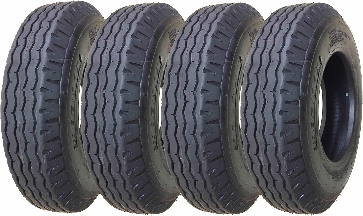 Set 4 Heavy Duty Trailer Tires 7-14.5/12 Ply Load Range F -11157