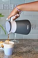 Vista 3 de MIRA Servidor de jarra de café aislado, dispensador de café de acero inoxidable, 34 onzas, grafito