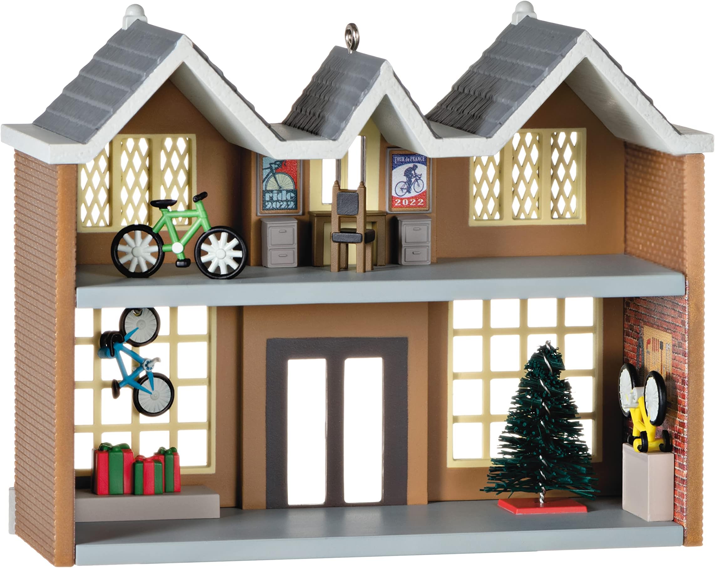 Plastic Christmas Ornament 2022 Year-Dated, Nostalgic Houses and Shops Keepsake Korners Bicycle Shop