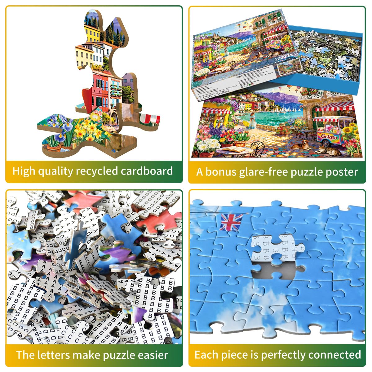 Puzzle 1000 elementów dla dorosłych, klasyczna gra edukacyjna, piękna dekoracja, romantyczna wyspa, prezenty