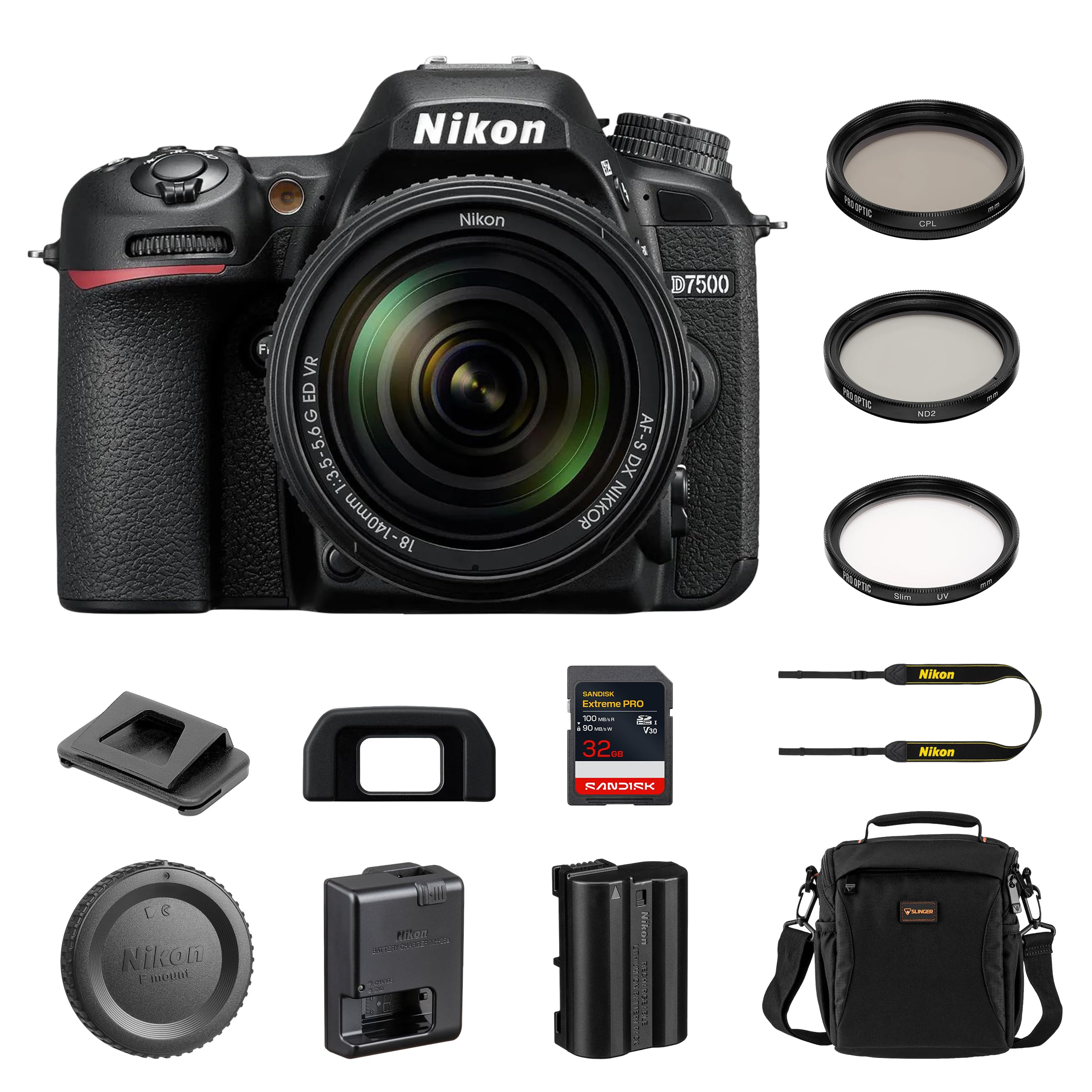 Amazon.com: Nikon D7500 DX-Format DSLR Camera with AF-S DX NIKKOR