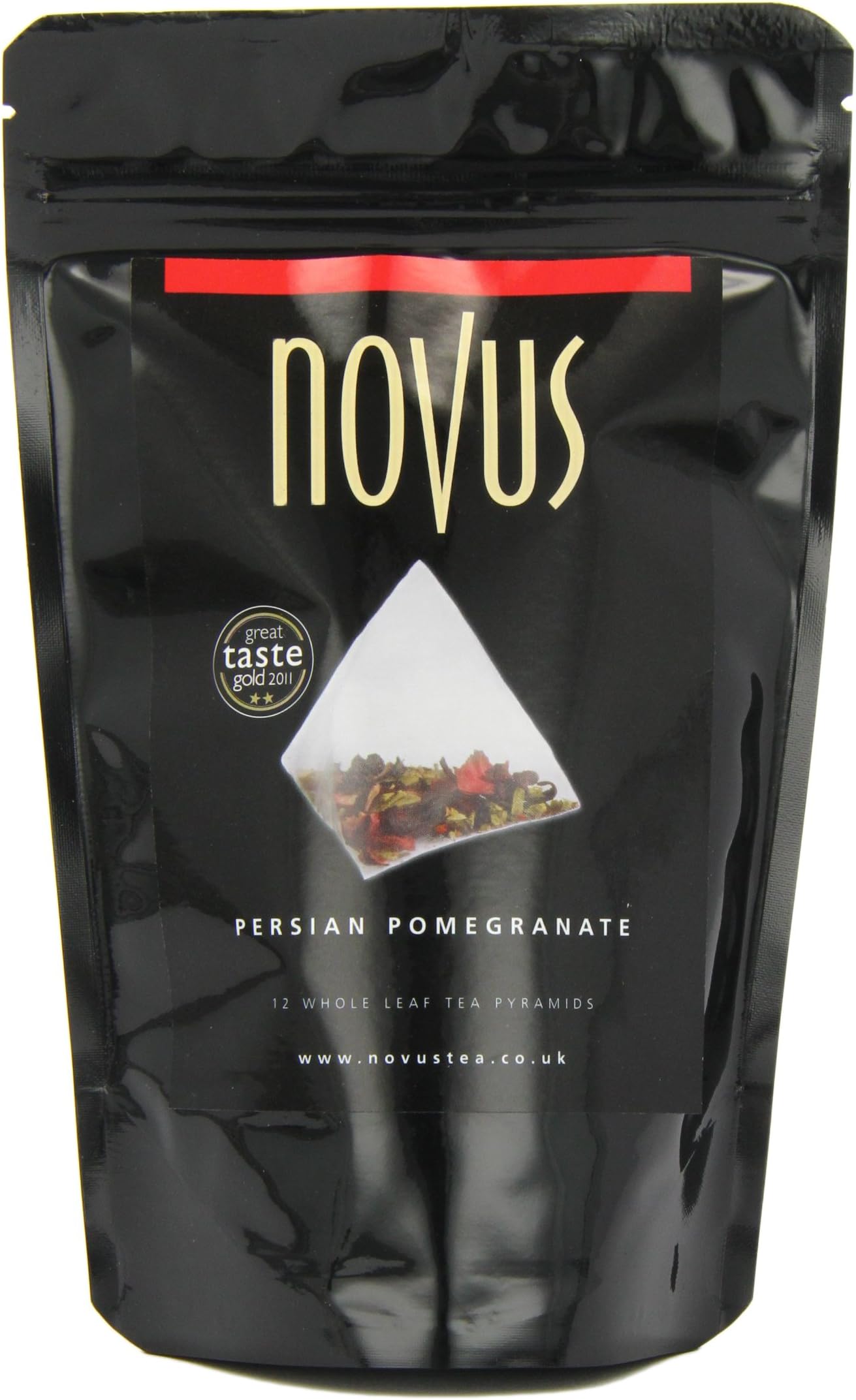 Novus Persian Pomegranate Tea Pyramids x 12 (Pack of 3, Total 36 Pyramids)