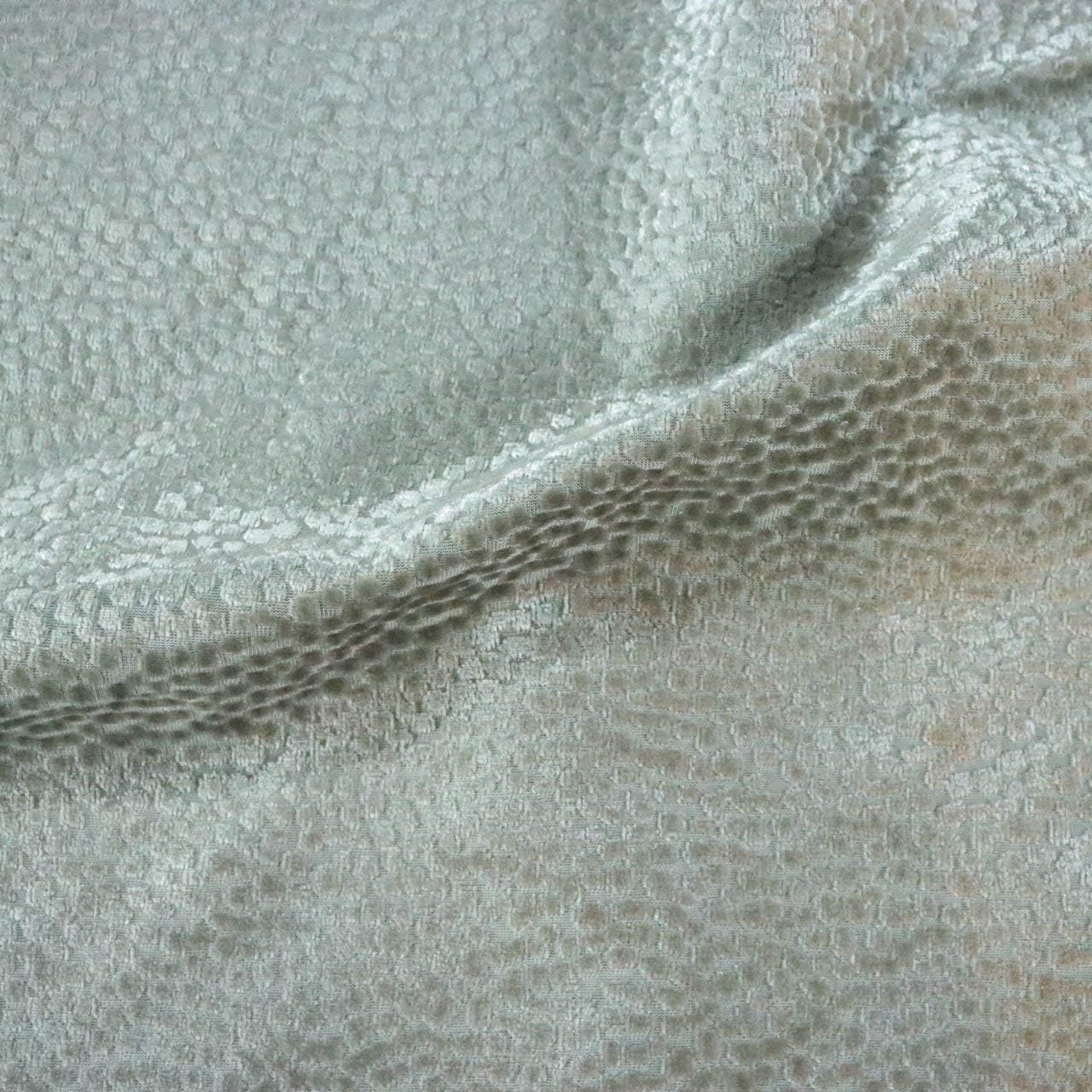 Duchess - Beautiful Burn Out Velvet Upholstery Fabric by The Yard Glacier