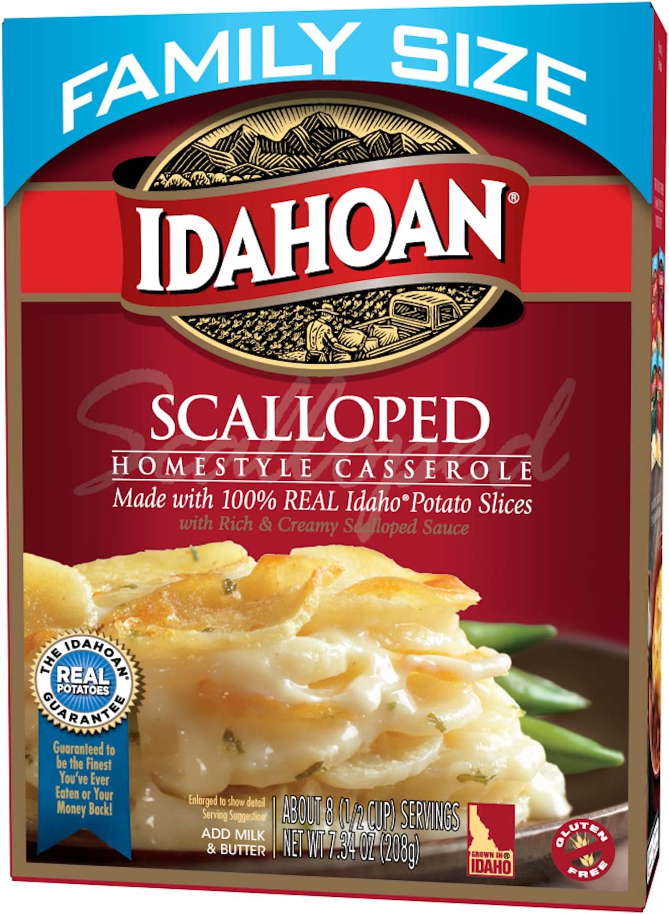 Idahoan Scalloped Homestyle Casserole Family Size, 7.34 oz (Pack of 10)