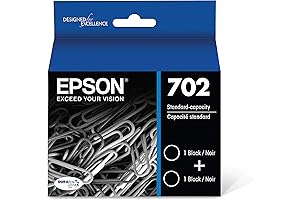 Epson 702 Black Ink Cartridges: Crisp and Enduring Text Documents