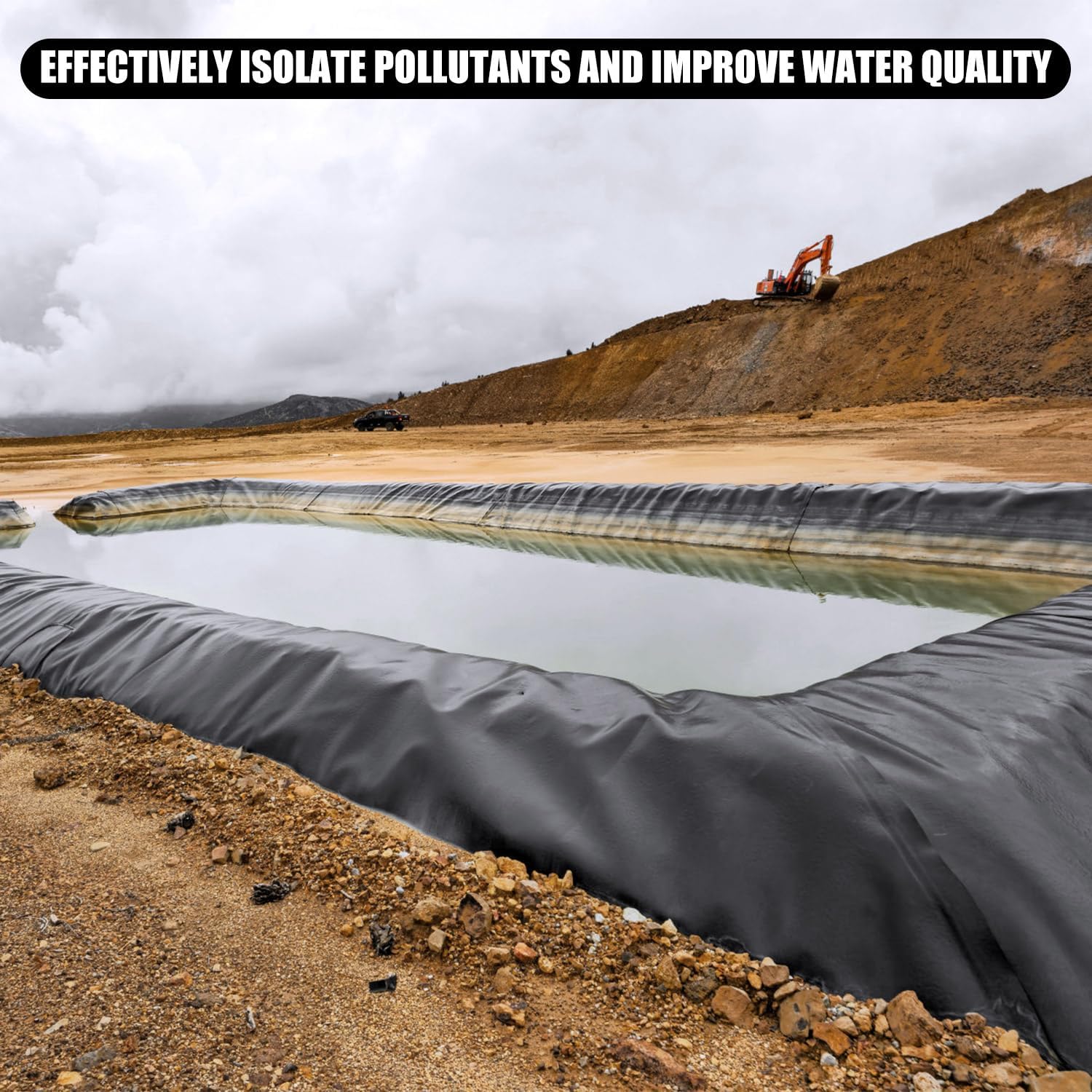 Durable Pond Liner - HDPE UV Resistant Preformed Pond Liner Easy Cutting, Underlayment for Fountain, Koi Pondsand Water Garden Waterfall Pond Fish Ponds (20x25 Feet)