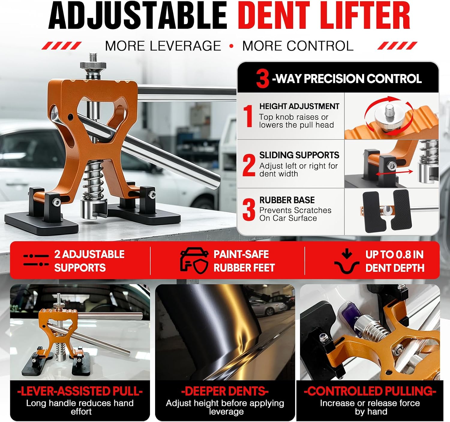  Car Paintless Dent Repair Kit with Slide Hammer for Hail Repair thumbnail