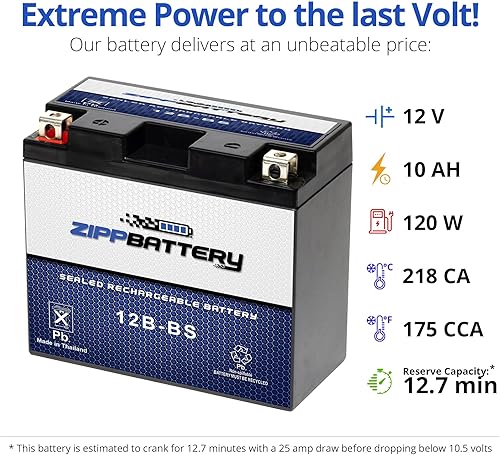 Miniatura 10 de 4L-BS - Reemplazo de batería de 50CCA, 12V 4Ah para ATV, motocicleta, motos acuáticas, scooter, UTV y más, terminal de tuerca y perno (T3)