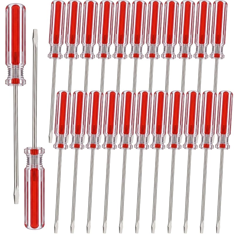 Kit com 50 Chaves de Fenda Mini 3 mm Ponta Chata Lothee OE-Lothee-1332 Vermelhas