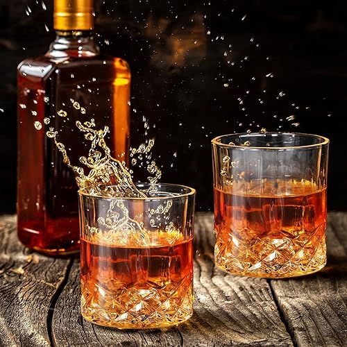 Miniatura 6 de Yaomiao Paquete de 16 vasos de whisky Old Fashioned a granel de 10 onzas, vasos de cóctel de bourbon para whisky, bourbon licor y bebidas de cóctel,