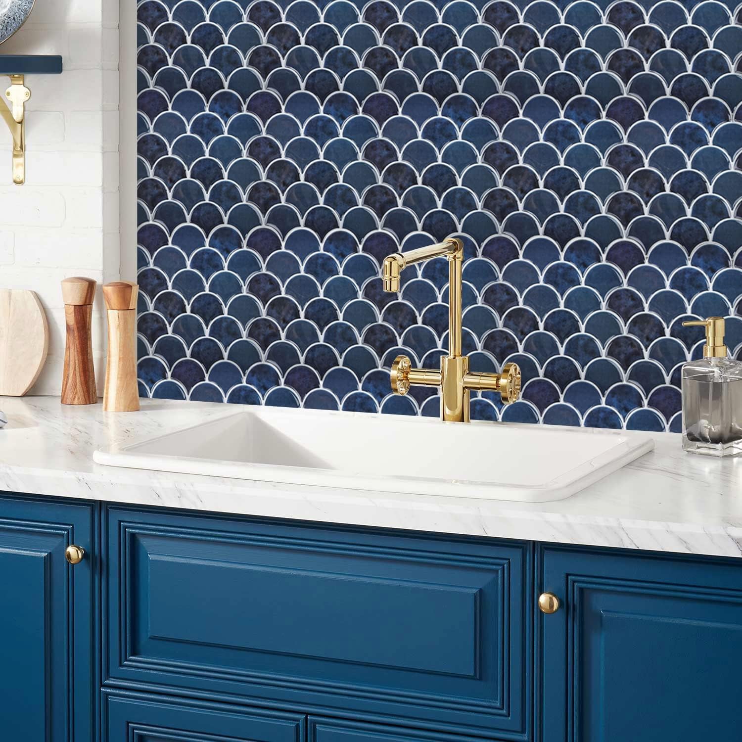 Diflart ガラスミラーモザイクタイル 12x12インチ クリスタル