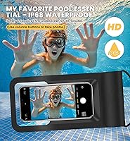 Vista 4 de HiRui Funda universal impermeable para teléfono con pantalla táctil, IP68 impermeable, bolsa seca para teléfono para playa, compatible con iPhone
