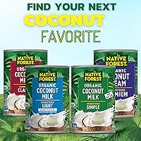 Vista 6 de Leche de coco orgánica, ligera, Native Forest, baja en grasa, latas de 13.5 onzas (paquete de 12)