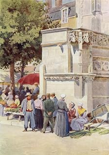 WGZGEFLEB Famous Painting Art Print Images Wall Pictures Blois the Fountain of Louis Xii in the Market-place by Alexander Henry Hallam Murray Abstract Art Picture for Home Decor 60x90cm