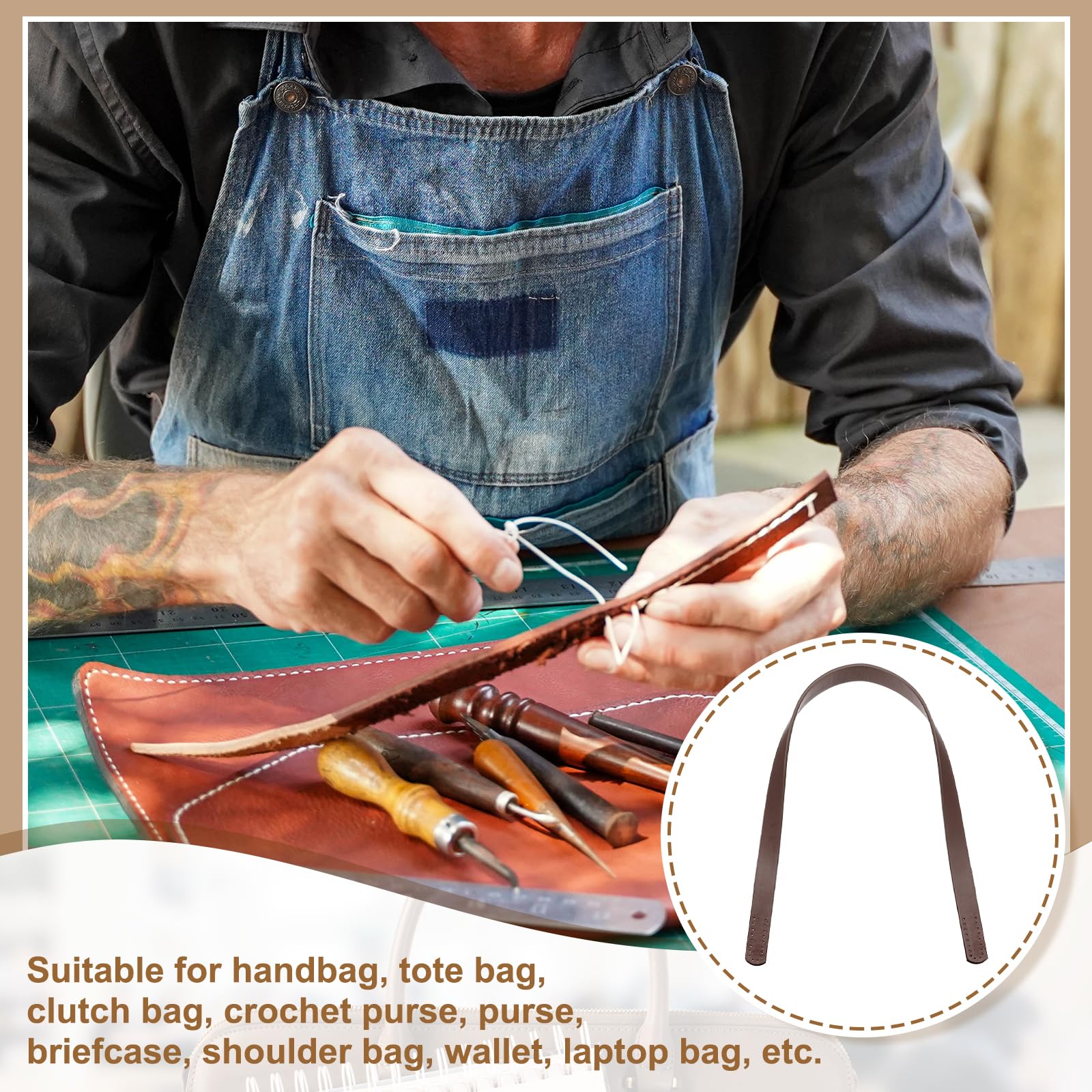 PATIKIL Leather Bag Handle Strap - Image 4