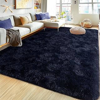 Ultra Fluffy Rug for Living Room Bedroom, 5x7 Fuzzy Large Area Rug for L...